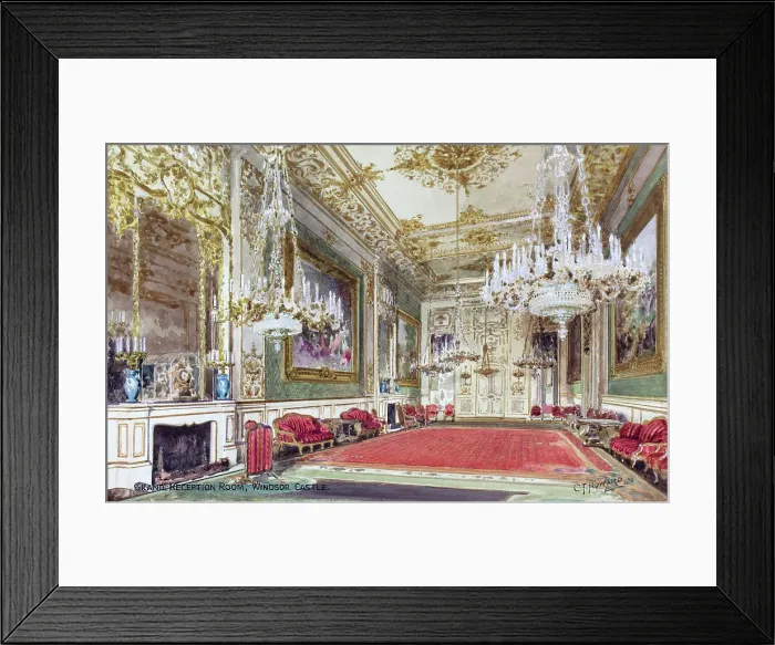 Framed Print : Grand Reception Room, Windsor Castle, Berkshire Framed Print : Grand Reception Room, Windsor Castle, Berkshire