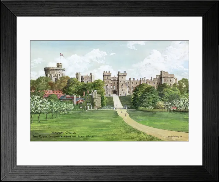 Framed Print : Windsor Castle, Royal Entrance from The Long Walk Framed Print : Windsor Castle, Royal Entrance from The Long Walk