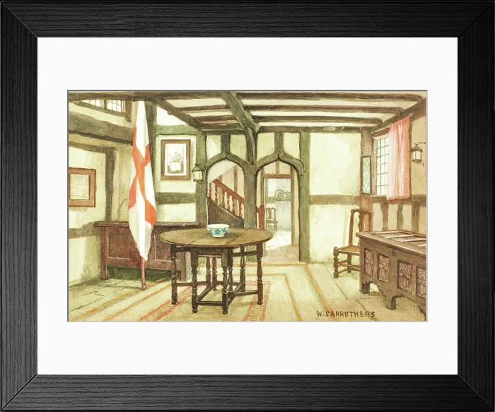 Framed Print : Interior view of Harvard House, Stratford-upon-Avon Framed Print : Interior view of Harvard House, Stratford-upon-Avon