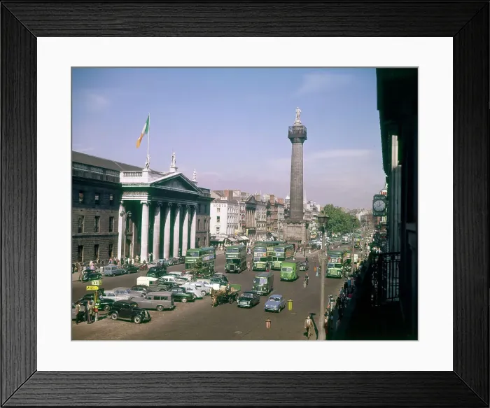 Framed Print : Nelson's Pillar and the General Post Office, O'Connell St Framed Print : Nelson's Pillar and the General Post Office, O'Connell St
