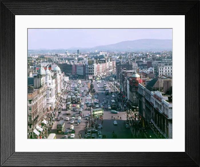 Framed Print : View of O'Connell Street from Nelson's Pillar, Dublin, Ireland Framed Print : View of O'Connell Street from Nelson's Pillar, Dublin, Ireland