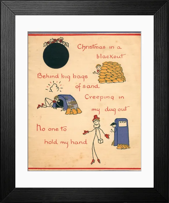 Framed Print : WW2 Christmas Greetings Card Framed Print : WW2 Christmas Greetings Card