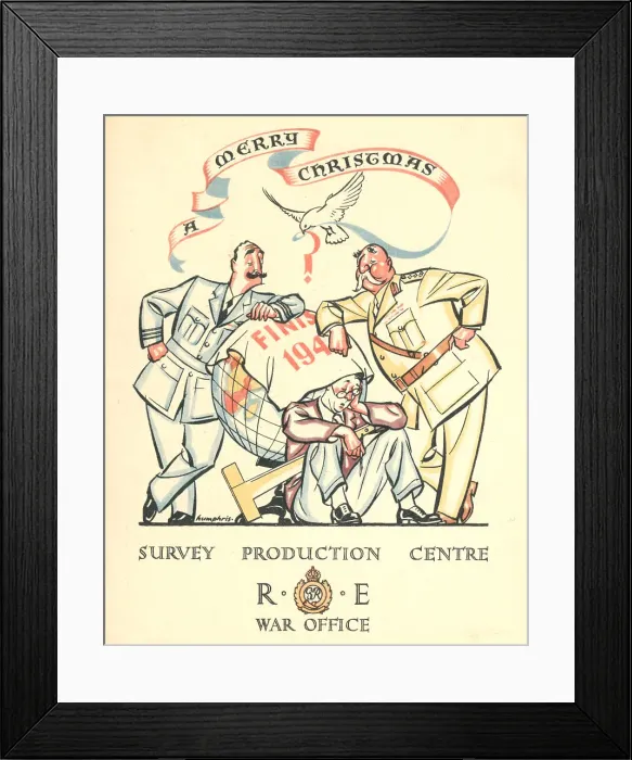 Framed Print : WW2 Christmas Card, Survey Production Centre Framed Print : WW2 Christmas Card, Survey Production Centre