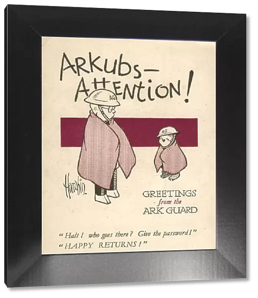 WW2 Greetings Card, Arkubs Attention!