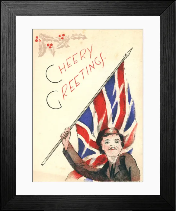 Framed Print : WW2 Christmas Card, A. T. S. Girl Framed Print : WW2 Christmas Card, A. T. S. Girl