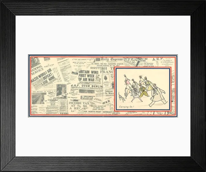 Framed Print : WW2 Christmas Card, William Charles Crocker Framed Print : WW2 Christmas Card, William Charles Crocker
