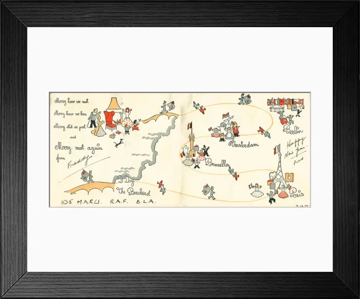 Framed Print : WW2 R. A. F. Christmas Card Framed Print : WW2 R. A. F. Christmas Card