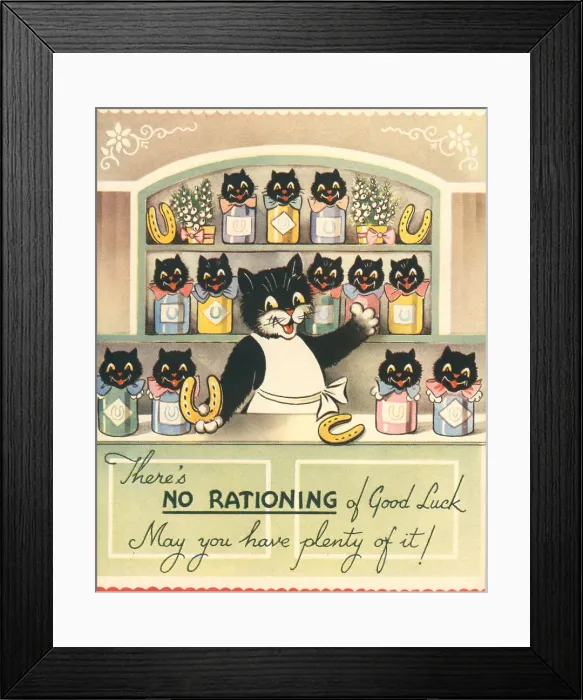 Framed Print : WW2 Greetings Card, Good Luck Framed Print : WW2 Greetings Card, Good Luck