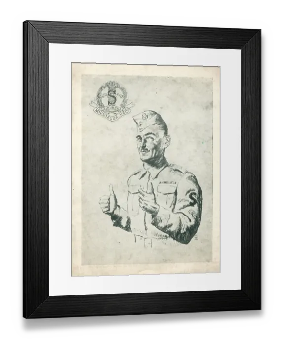 Framed Print : WW2 Christmas Card, Albuhera Framed Print : WW2 Christmas Card, Albuhera