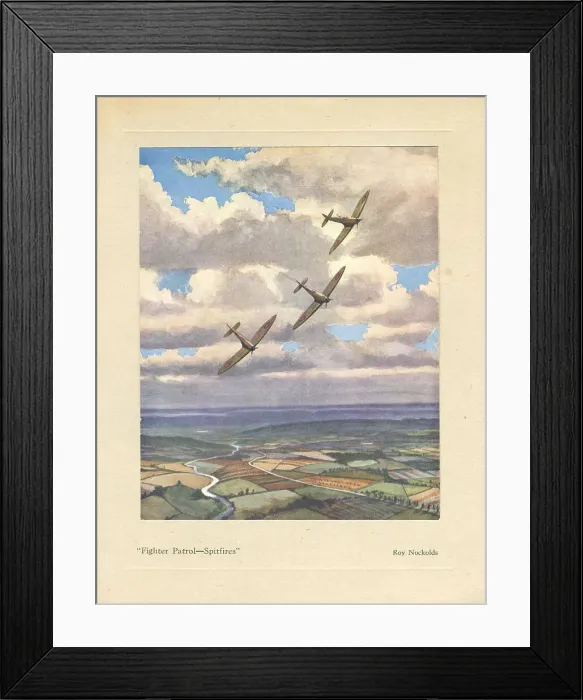 Framed Print : WW2 Greetings Card, Fighter Patrol Framed Print : WW2 Greetings Card, Fighter Patrol