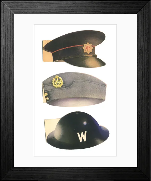 Framed Print : WW2 Headwear Greetings Cards Framed Print : WW2 Headwear Greetings Cards
