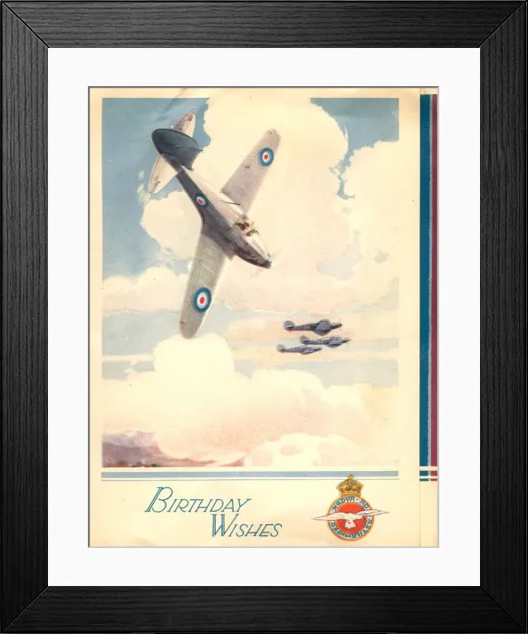 Framed Print : WW2 R. A. F. Birthday Card Framed Print : WW2 R. A. F. Birthday Card
