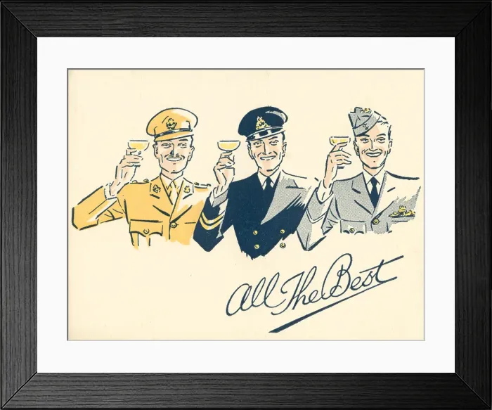 Framed Print : WW2 Christmas Card, All The Best! Framed Print : WW2 Christmas Card, All The Best!