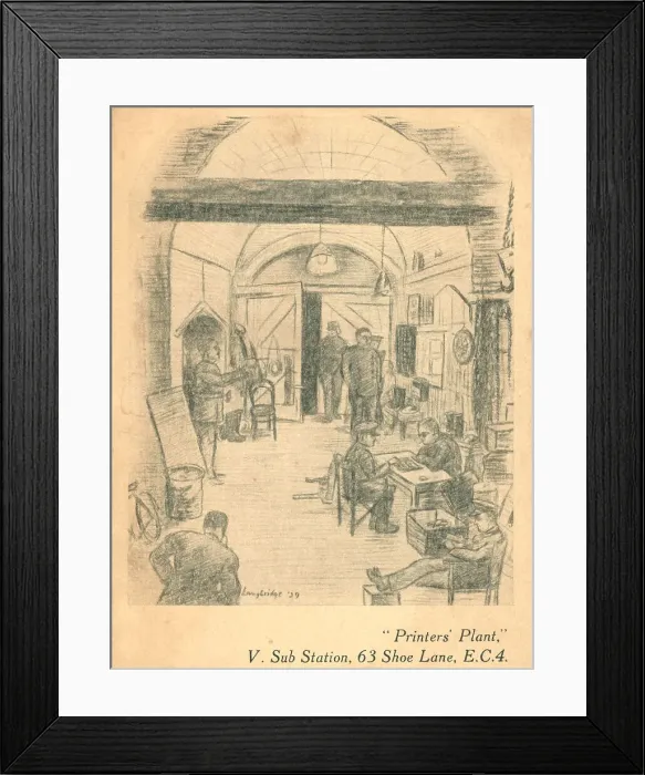 Framed Print : WW2 Christmas Card, Printers Plant Framed Print : WW2 Christmas Card, Printers Plant