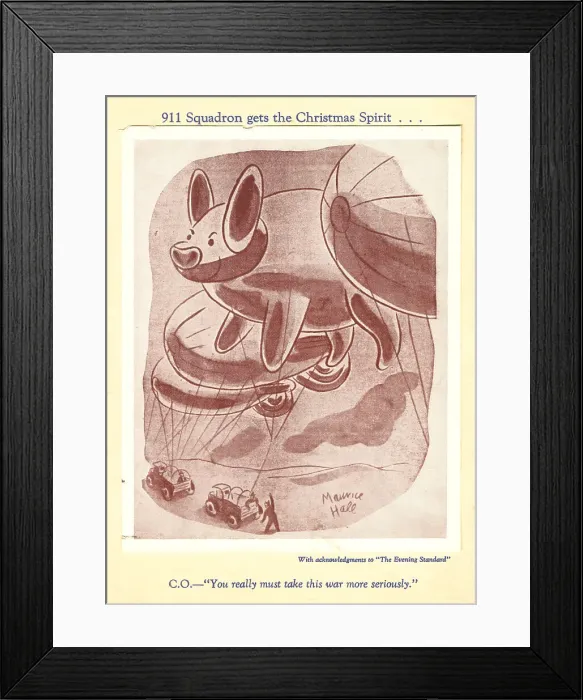 Framed Print : WW2 Christmas Card, 911 Squadron Framed Print : WW2 Christmas Card, 911 Squadron