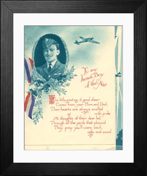 Framed Print : WW2 R. A. F. Greetings Card Framed Print : WW2 R. A. F. Greetings Card