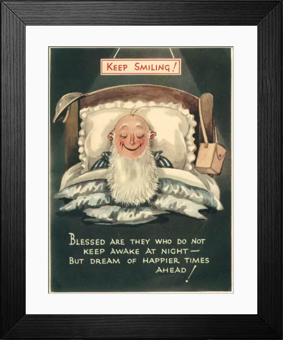 Framed Print : WW2 Birthday Card, Keep Smiling! Framed Print : WW2 Birthday Card, Keep Smiling!