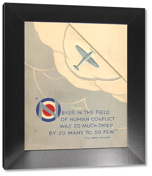 WW2 Birthday Card, Foil Spitfire