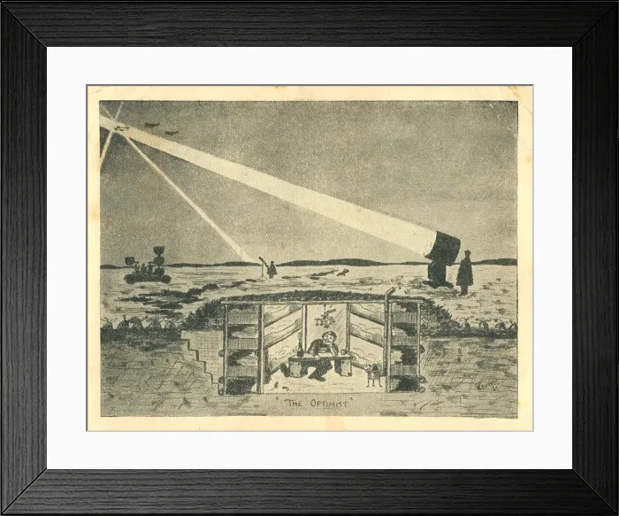 Framed Print : WW2 Christmas Card, The Optimist Framed Print : WW2 Christmas Card, The Optimist