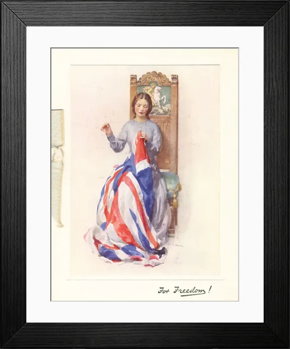 Framed Print : WW2 Greetings Card, For Freedom! Framed Print : WW2 Greetings Card, For Freedom!