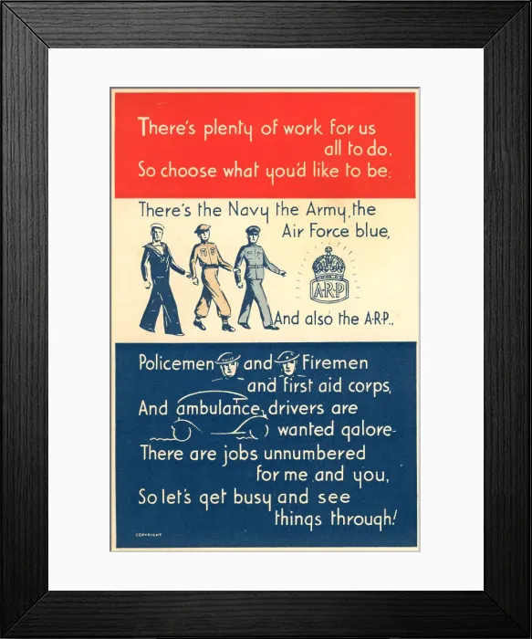 Framed Print : WW2 Christmas Card, The Services Framed Print : WW2 Christmas Card, The Services