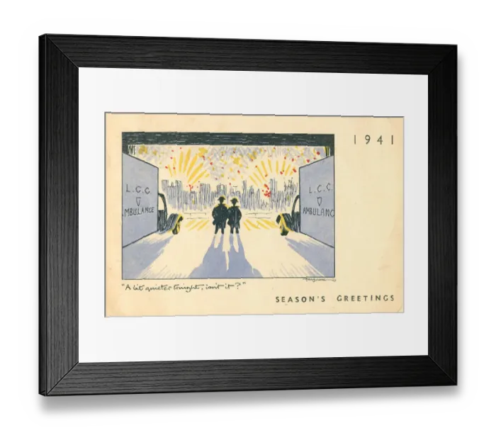 Framed Print : WW2 L. C. C. Ambulance Christmas Card Framed Print : WW2 L. C. C. Ambulance Christmas Card