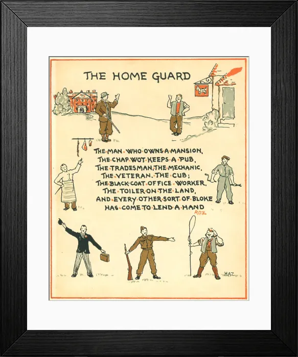 Framed Print : WW2 Home Guard Greetings Card Framed Print : WW2 Home Guard Greetings Card