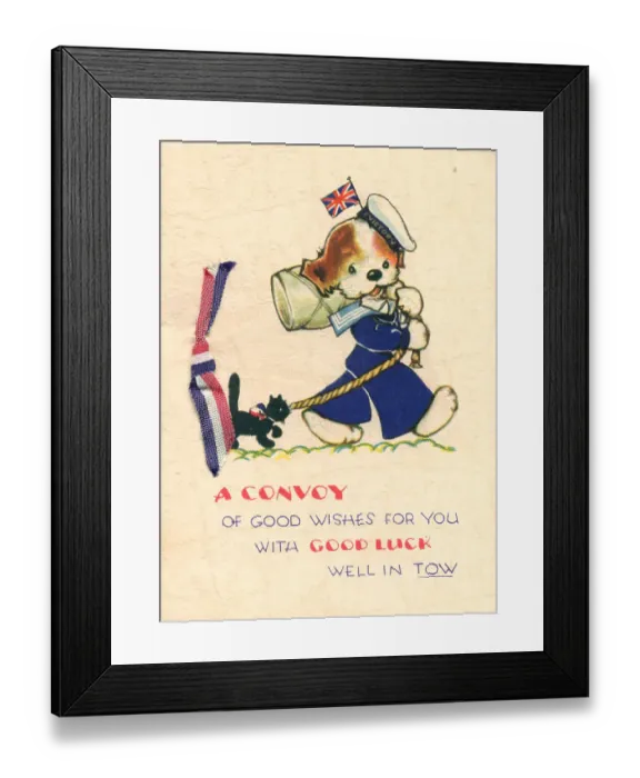 Framed Print : WW2 Birthday Card, A Convoy Framed Print : WW2 Birthday Card, A Convoy