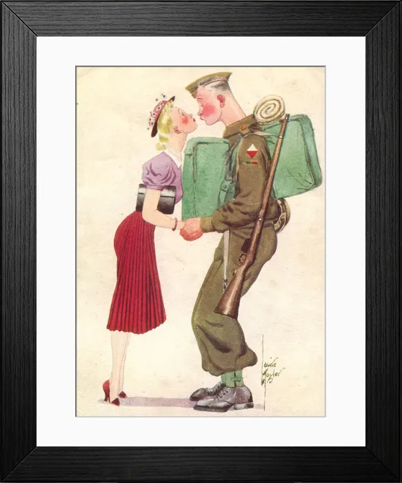 Framed Print : WW2 Greetings Card, A Near Miss Framed Print : WW2 Greetings Card, A Near Miss