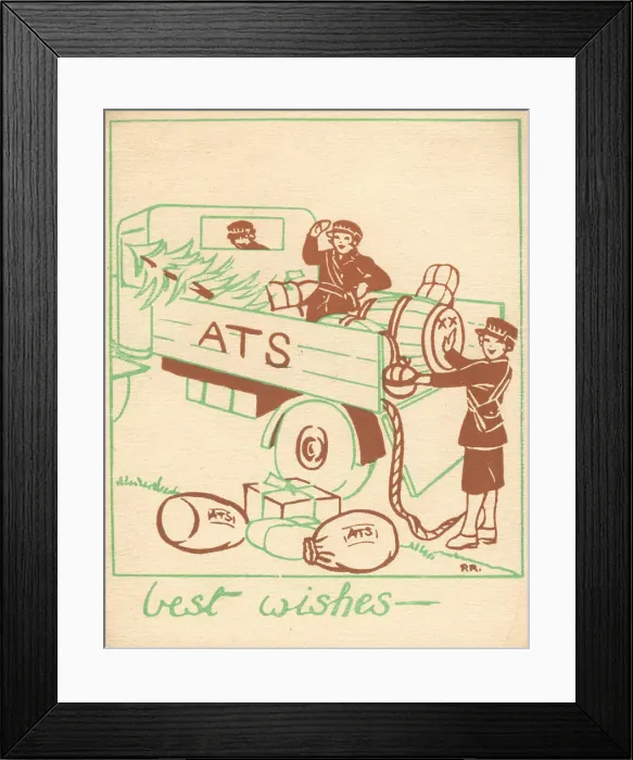 Framed Print : WW2 Christmas A. T. S. Cards Framed Print : WW2 Christmas A. T. S. Cards