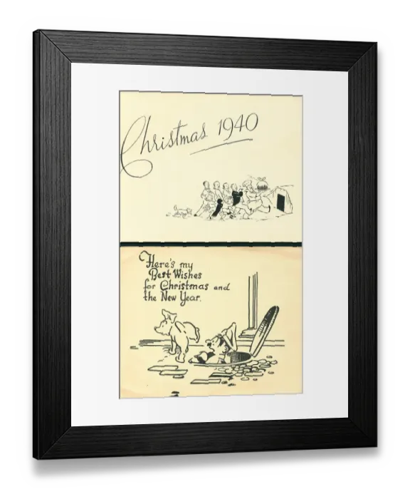 Framed Print : WW2 Christmas Cards Framed Print : WW2 Christmas Cards