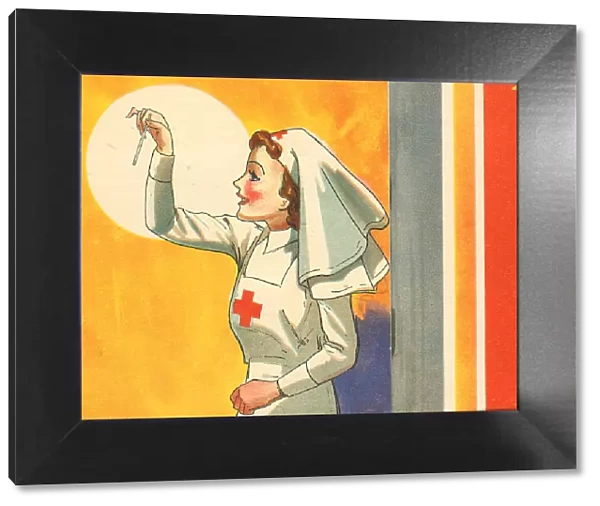 WW2 Greetings Card, Red Cross Nurse