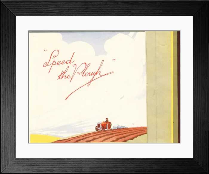 Framed Print : WW2 Greetings Card, Speed The Plough Framed Print : WW2 Greetings Card, Speed The Plough
