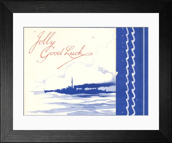 Framed Print : WW2 Greetings Card, Royal Navy Framed Print : WW2 Greetings Card, Royal Navy