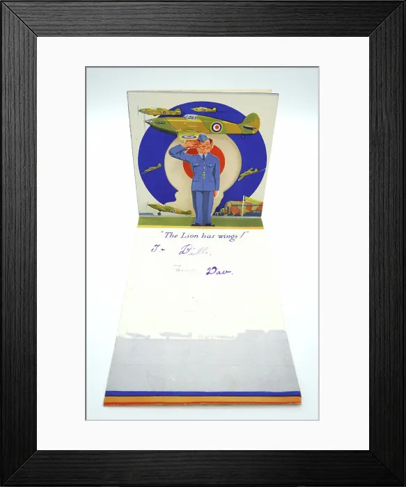 Framed Print : WW2 Greetings Card, The Lion Has Wings Framed Print : WW2 Greetings Card, The Lion Has Wings