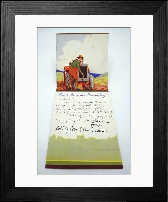 Framed Print : WW2 Land Girl Greetings Card Framed Print : WW2 Land Girl Greetings Card