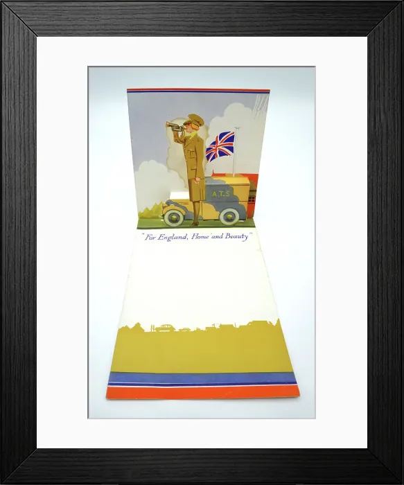 Framed Print : WW2 A. T. S. Greetings Card Framed Print : WW2 A. T. S. Greetings Card
