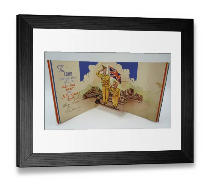 Framed Print : WW2 Greetings Card, Saluting Soldiers Framed Print : WW2 Greetings Card, Saluting Soldiers