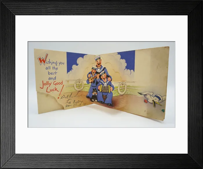 Framed Print : WW2 Greetings Card, Royal Navy Sailors Framed Print : WW2 Greetings Card, Royal Navy Sailors