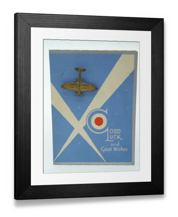 Framed Print : WW2 Greetings Card, R. A. F. Spitfire Framed Print : WW2 Greetings Card, R. A. F. Spitfire
