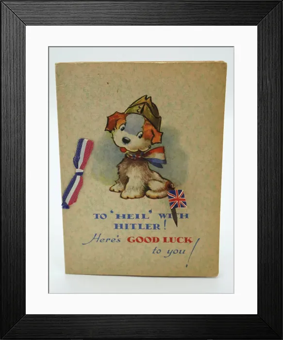 Framed Print : WW2 Greetings Card, British Army Dog Framed Print : WW2 Greetings Card, British Army Dog