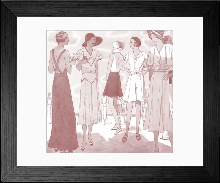 Framed Print : Fashionable Group Framed Print : Fashionable Group