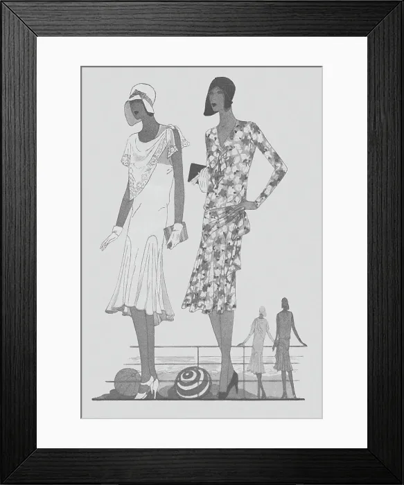Framed Print : 1920s Ladies Costumes