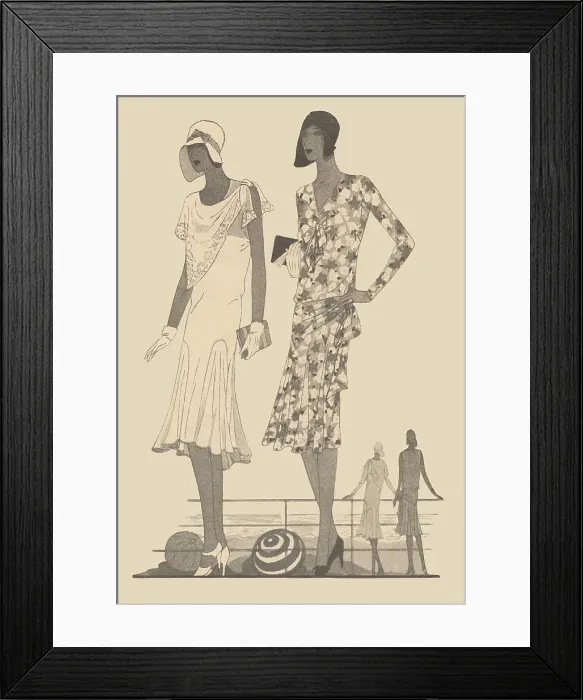Framed Print : 1920s Ladies Costumes