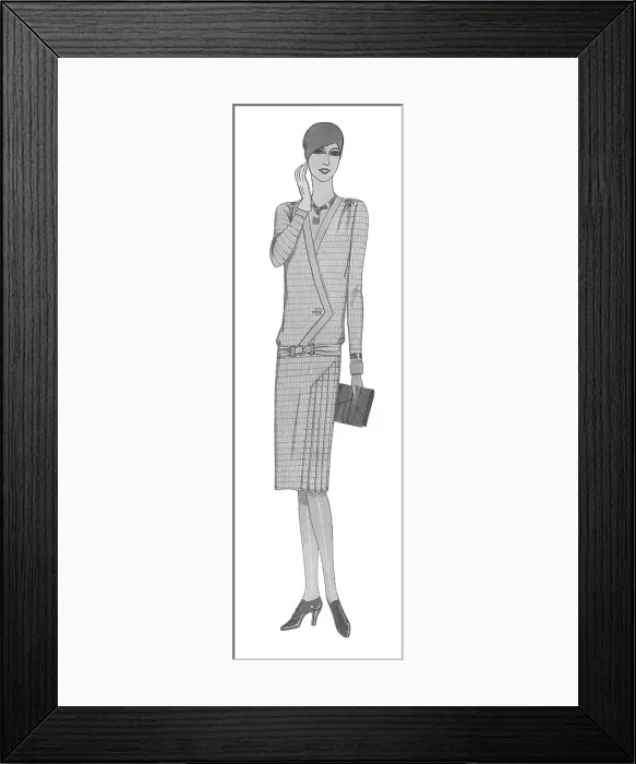 Framed Print : 1920s Ladies Costume Framed Print : 1920s Ladies Costume