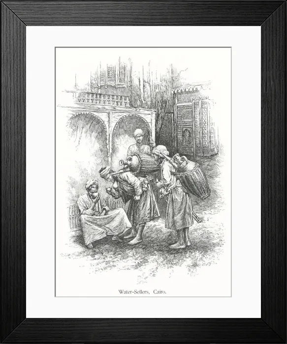 Framed Print : Water Sellers, Cairo Framed Print : Water Sellers, Cairo