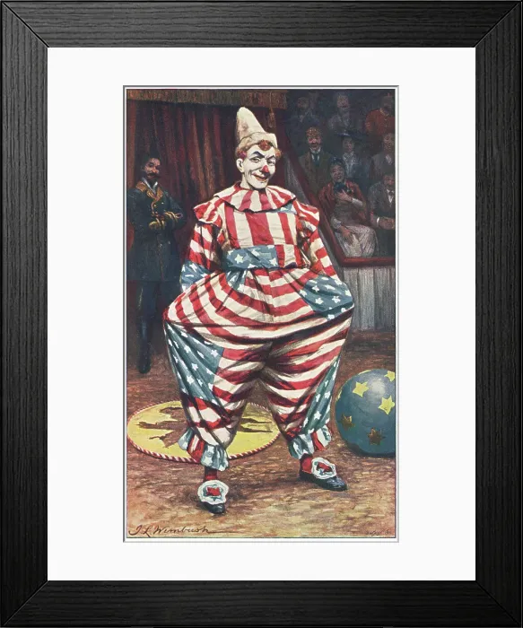 Framed Print : The Clown. Painting of The Clown'. Artist: John Lewis wimbush (1854-1914) Framed Print : The Clown. Painting of The Clown'. Artist: John Lewis wimbush (1854-1914)