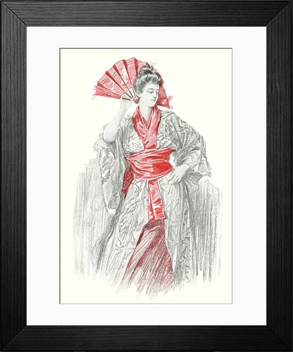 Framed Print : Lady in a Kimono Framed Print : Lady in a Kimono
