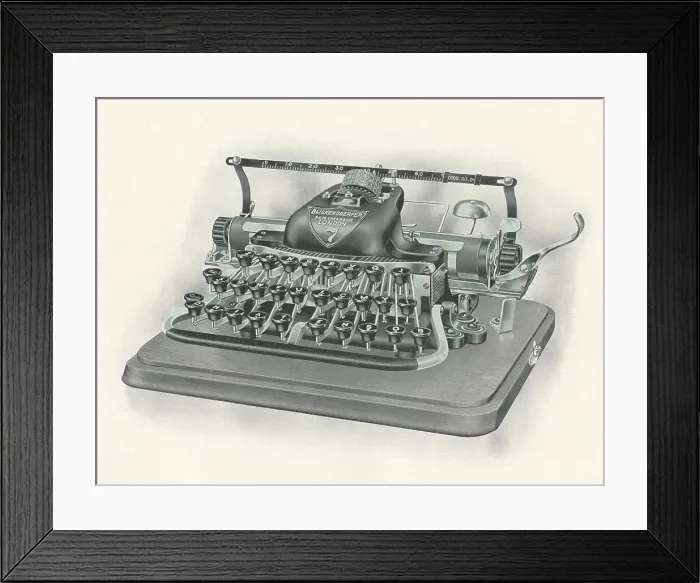 Framed Print : Blickensderfer Typewriter