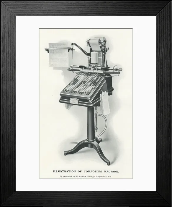 Framed Print : Composing Machine Framed Print : Composing Machine